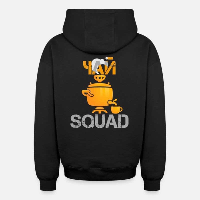 TEE SQUAD Cadeau russe - Sweat à capuche unisexe zippé oversize épais SPREAD - noir