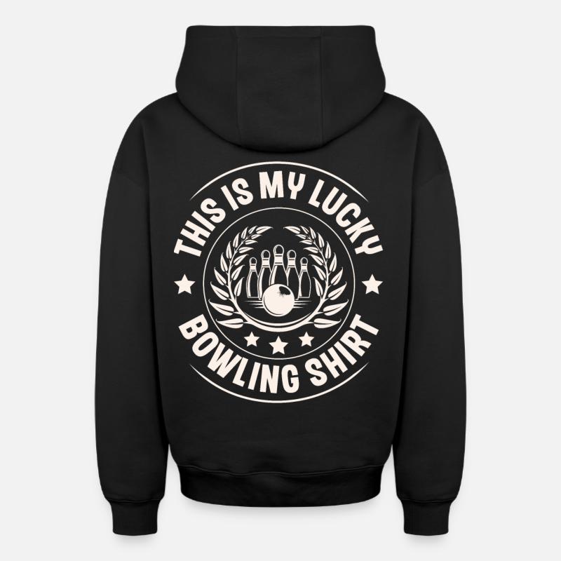 Bowling - Sweat à capuche unisexe zippé oversize épais SPREAD - noir