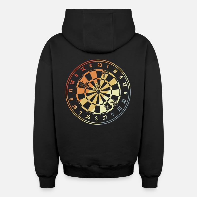 Cible - Sweat à capuche unisexe zippé oversize épais SPREAD - noir