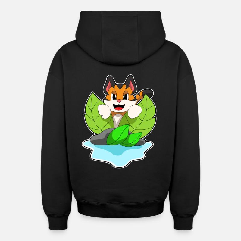 Chasse au tigre - Sweat à capuche unisexe zippé oversize épais SPREAD - noir