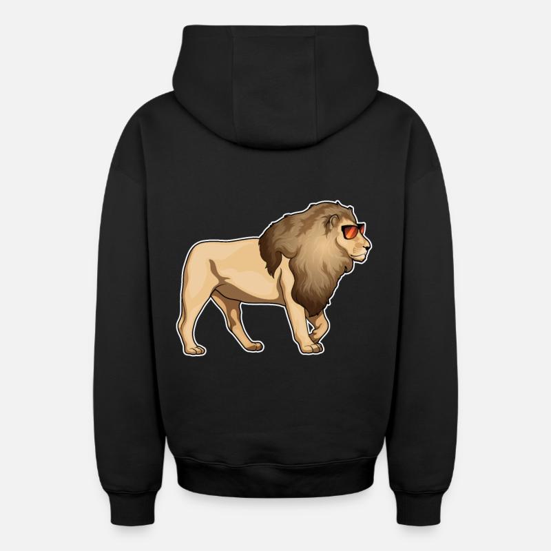 Lunettes de soleil Leo - Sweat à capuche unisexe zippé oversize épais SPREAD - noir
