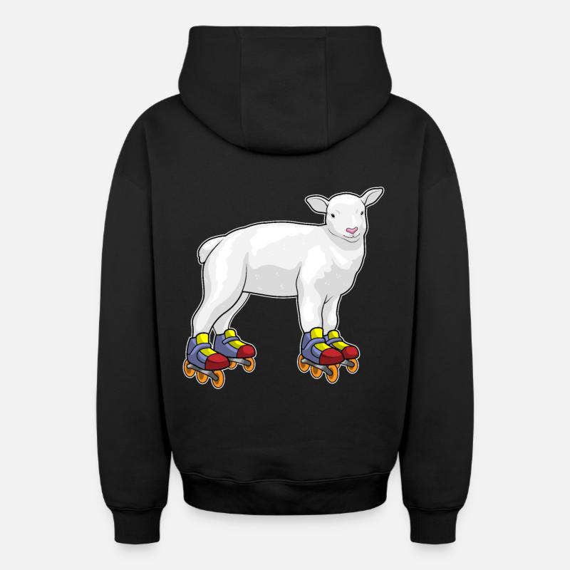 Lamm Inline skating Inline skates - Oversized Heavyweight Unisex Zip Hoodie - Schwarz