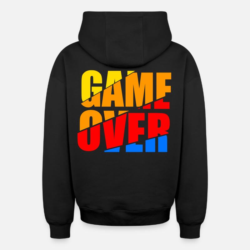 Fin du jeu - Sweat à capuche unisexe zippé oversize épais SPREAD - noir