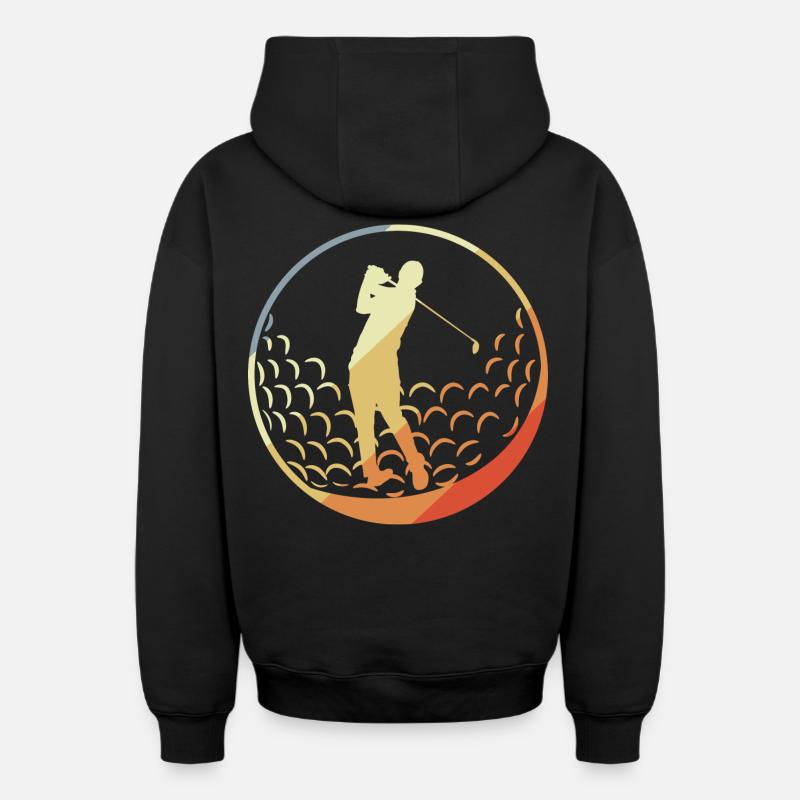 Golfeur - Sweat à capuche unisexe zippé oversize épais SPREAD - noir