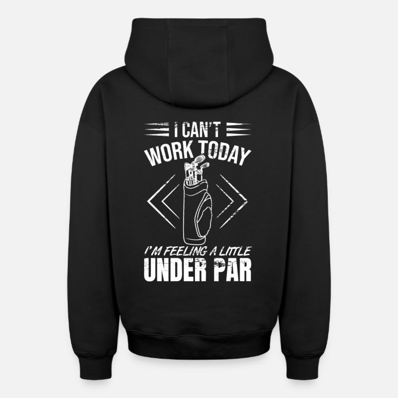 Blague de golfeur - Sweat à capuche unisexe zippé oversize épais SPREAD - noir