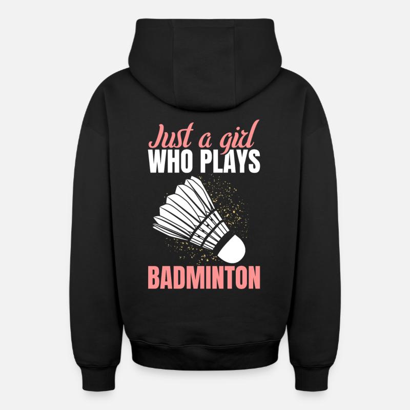 Badminton filles - Sweat à capuche unisexe zippé oversize épais SPREAD - noir