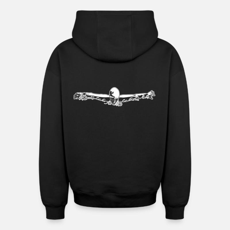 Nageurs de compétition - Sweat à capuche unisexe zippé oversize épais SPREAD - noir