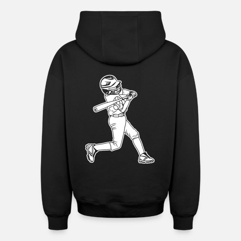 Enfant de baseball - Sweat à capuche unisexe zippé oversize épais SPREAD - noir