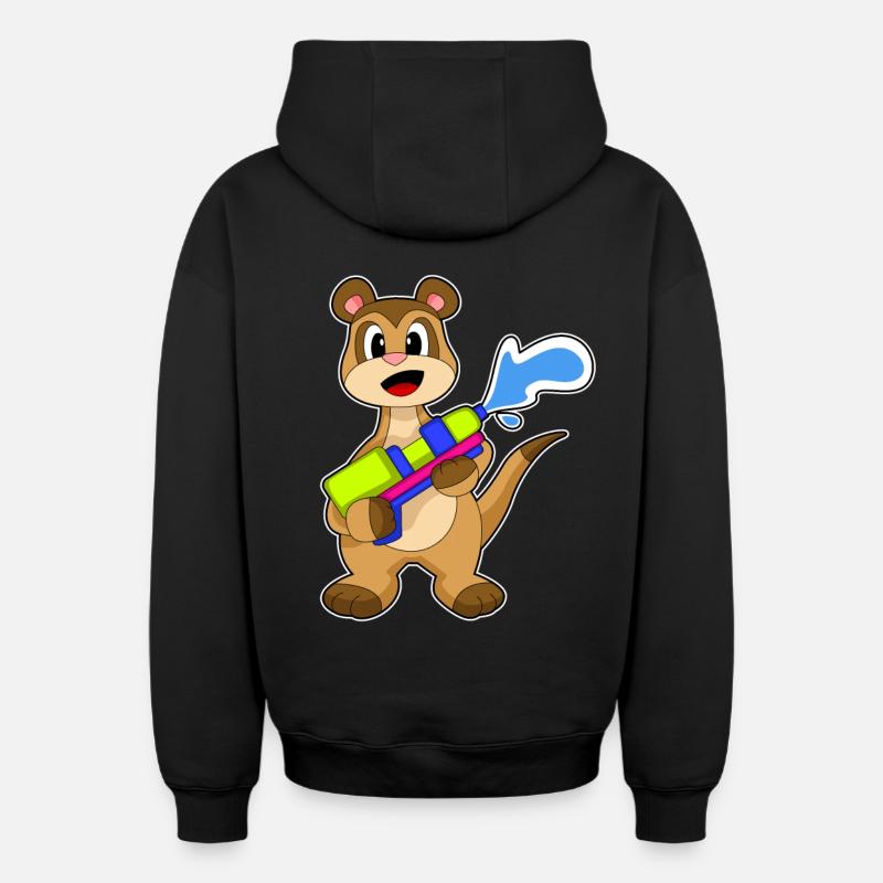 Pistolet à eau suricate - Sweat à capuche unisexe zippé oversize épais SPREAD - noir