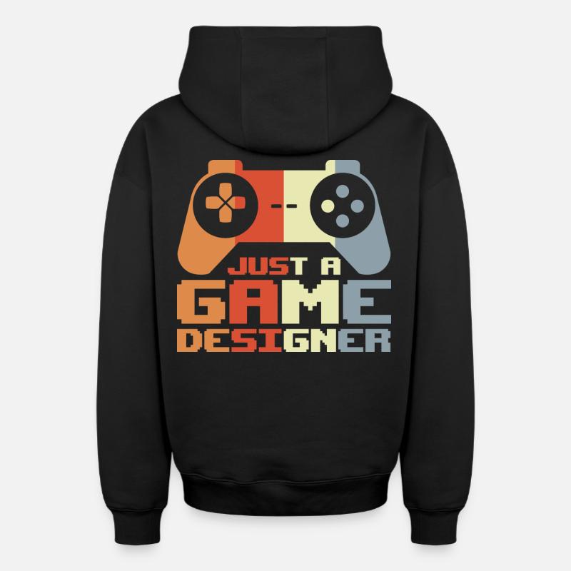 Concepteur de jeux vidéo - Sweat à capuche unisexe zippé oversize épais SPREAD - noir