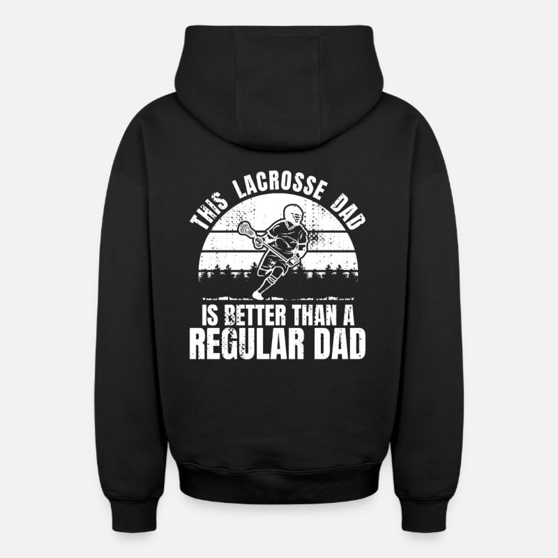 Drôle de papa de crosse - Sweat à capuche unisexe zippé oversize épais SPREAD - noir