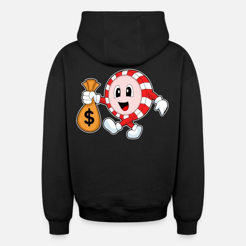 Jetons de poker Poker - Sweat à capuche unisexe zippé oversize épais SPREAD - noir