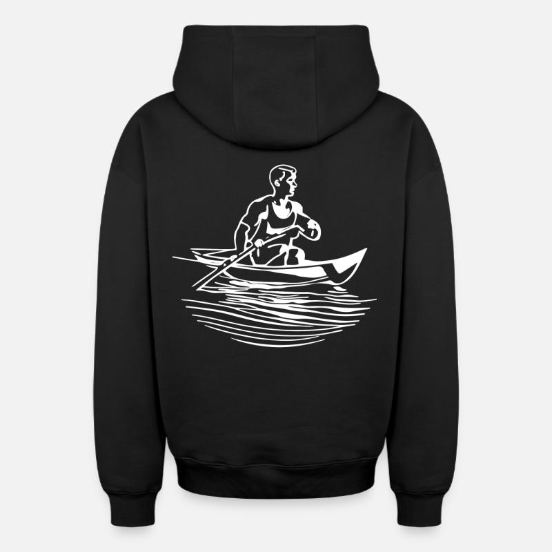 Rameurs rameurs - Sweat à capuche unisexe zippé oversize épais SPREAD - noir