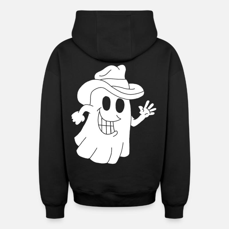 Fantôme cowboy - Sweat à capuche unisexe zippé oversize épais SPREAD - noir