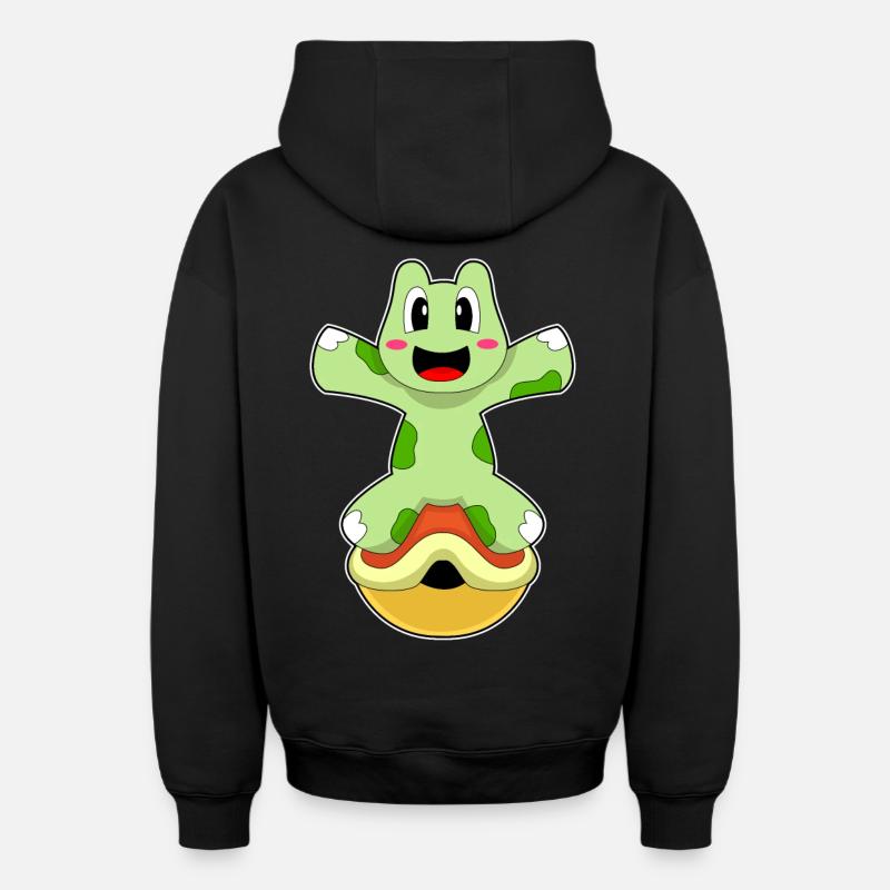 Tortue sans carapace - Sweat à capuche unisexe zippé oversize épais SPREAD - noir
