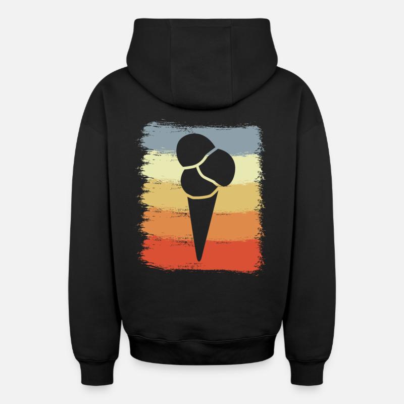 Cornet - Sweat à capuche unisexe zippé oversize épais SPREAD - noir