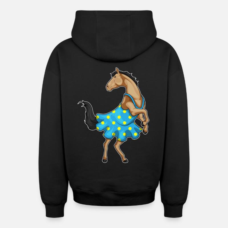 Robe cheval à pois - Sweat à capuche unisexe zippé oversize épais SPREAD - noir