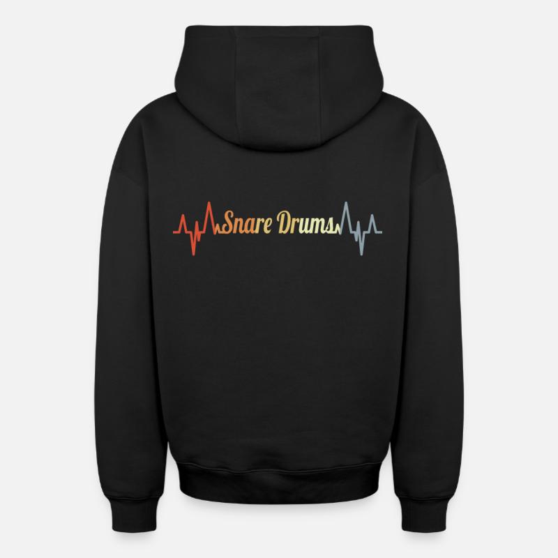 Batteur Herschlag - Sweat à capuche unisexe zippé oversize épais SPREAD - noir