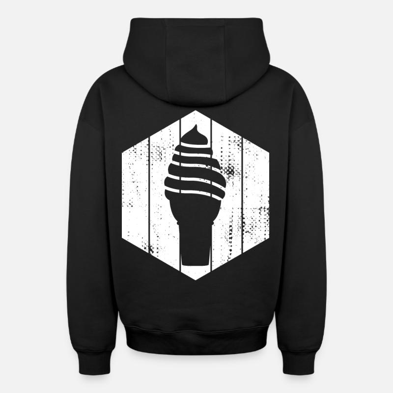 Softeis - Oversized Heavyweight Unisex Zip Hoodie - Schwarz