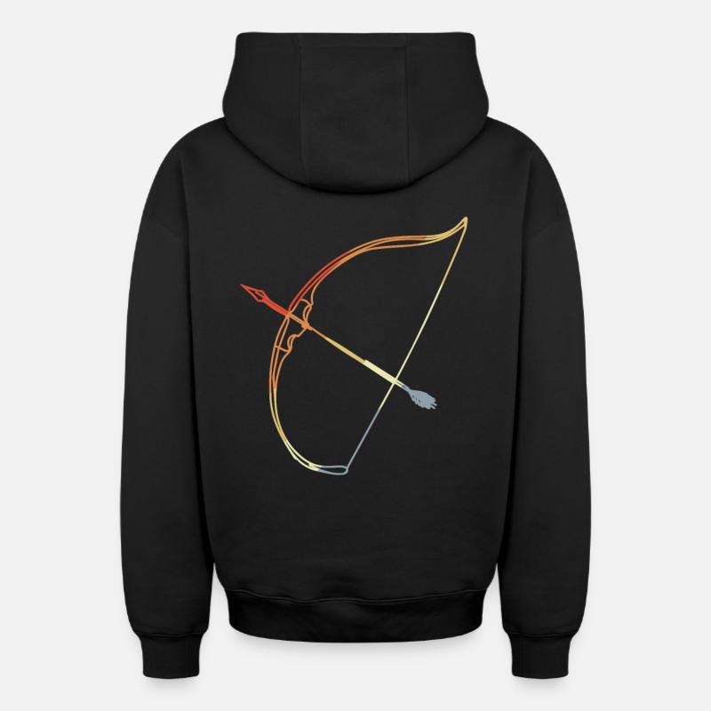 Archerie - Sweat à capuche unisexe zippé oversize épais SPREAD - noir