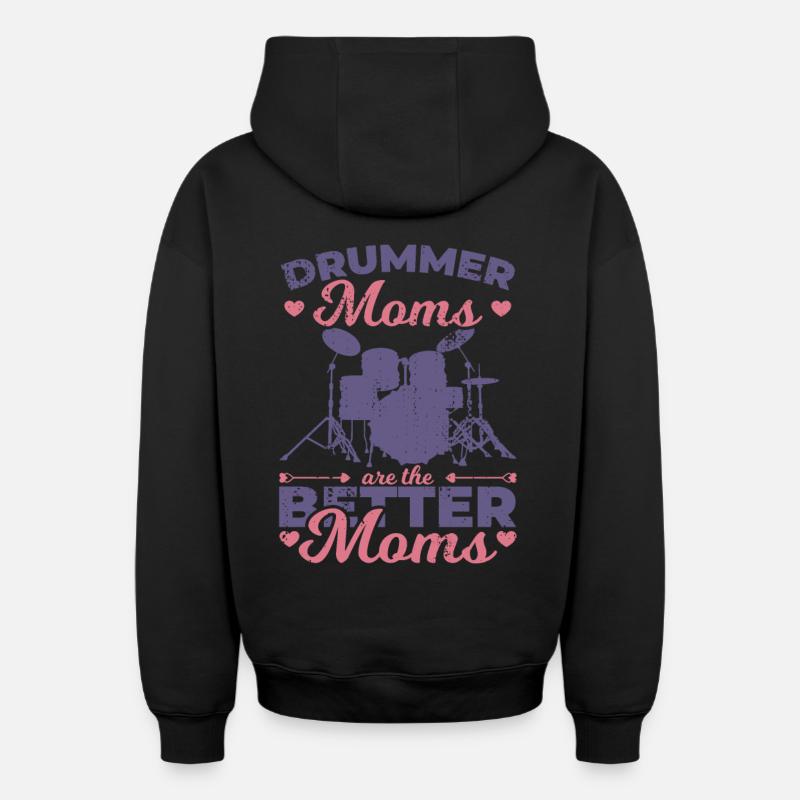 Maman batteur - Sweat à capuche unisexe zippé oversize épais SPREAD - noir