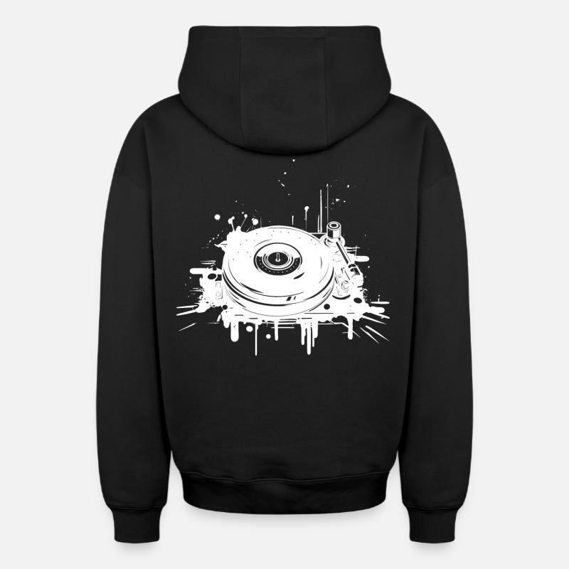 Platine DJ - Sweat à capuche unisexe zippé oversize épais SPREAD - noir