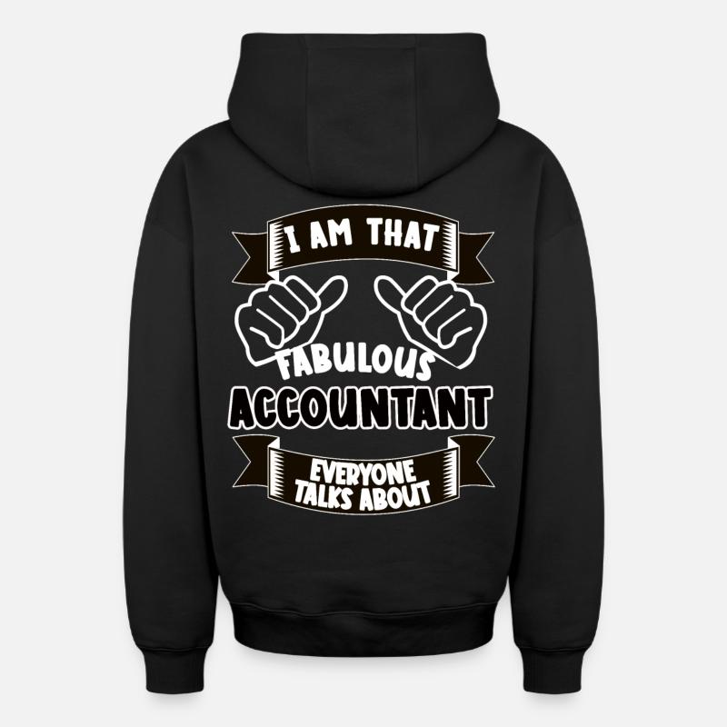 Comptable Drôle Dicton Cadeau - Sweat à capuche unisexe zippé oversize épais SPREAD - noir