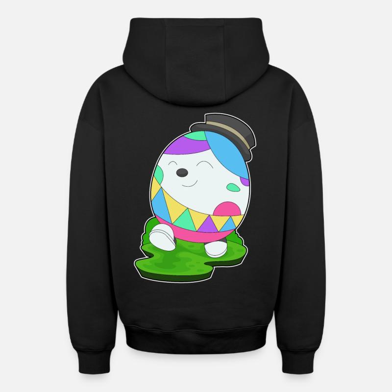 Cylindre d’oeuf de Pâques - Sweat à capuche unisexe zippé oversize épais SPREAD - noir