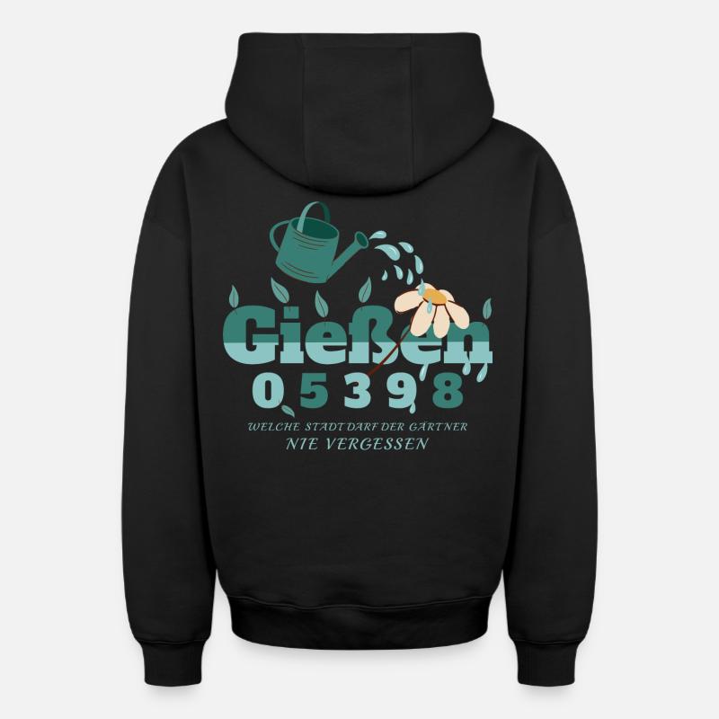 Giessen, Hesse - Sweat à capuche unisexe zippé oversize épais SPREAD - noir