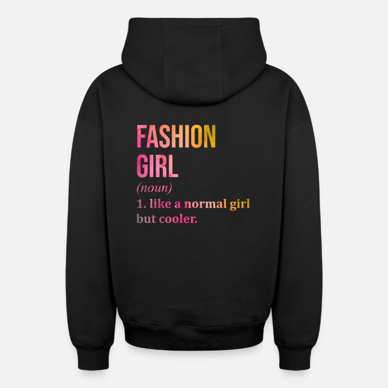 mode - Sweat à capuche unisexe zippé oversize épais SPREAD - noir