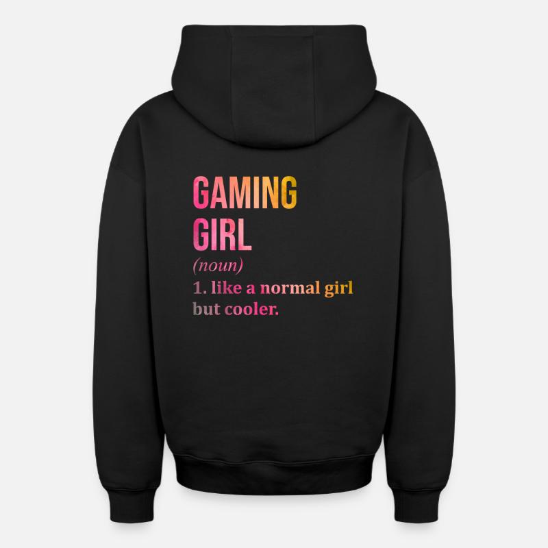 jeu - Sweat à capuche unisexe zippé oversize épais SPREAD - noir