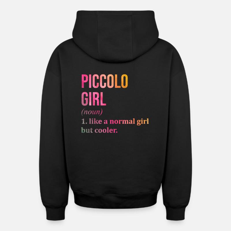 piccolo - Sweat à capuche unisexe zippé oversize épais SPREAD - noir