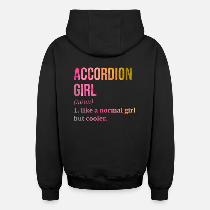 accordéon - Sweat à capuche unisexe zippé oversize épais SPREAD - noir