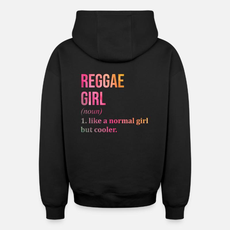 reggae - Sweat à capuche unisexe zippé oversize épais SPREAD - noir