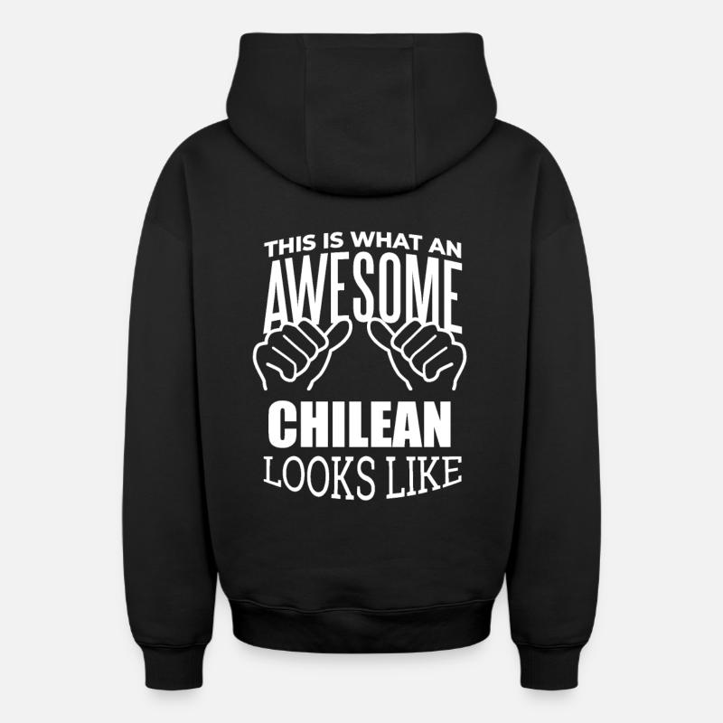 Chili - Sweat à capuche unisexe zippé oversize épais SPREAD - noir