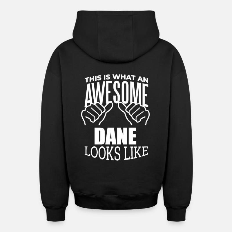Danemark - Sweat à capuche unisexe zippé oversize épais SPREAD - noir