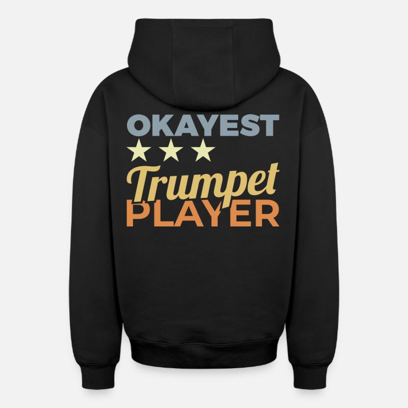 Durchschnittlicher Trompeter - Oversized Heavyweight Unisex Zip Hoodie - Schwarz