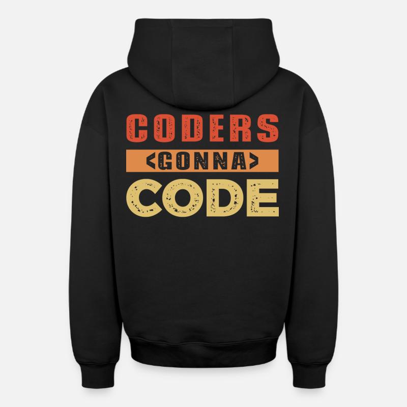 Developer Saying - Oversized Heavyweight Unisex Zip Hoodie - black