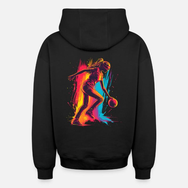 Chapeau melon - Sweat à capuche unisexe zippé oversize épais SPREAD - noir