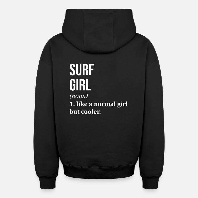 surf - Sweat à capuche unisexe zippé oversize épais SPREAD - noir