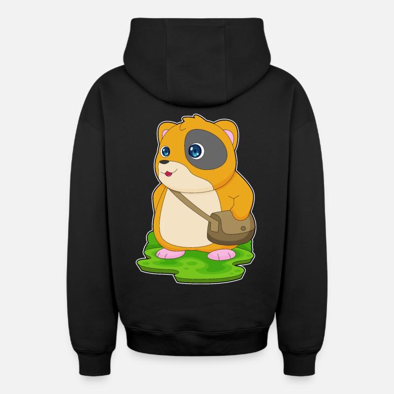 Sac à main Hamster - Sweat à capuche unisexe zippé oversize épais SPREAD - noir