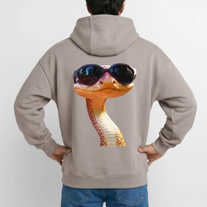 Serpent Python Cobra Mamba Serpent à sonnettes Serpent Sweat à capuche unisexe zippé oversize épais SPREAD