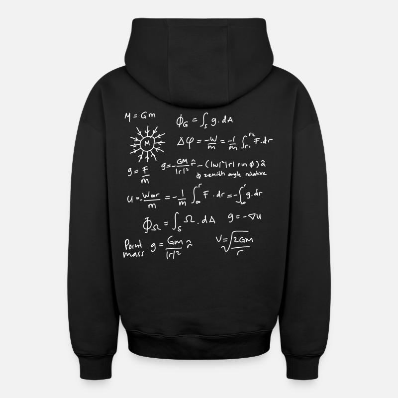 Physics Equations Unleashed - Oversized Heavyweight Unisex Zip Hoodie - black