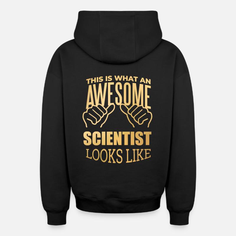 science - Sweat à capuche unisexe zippé oversize épais SPREAD - noir