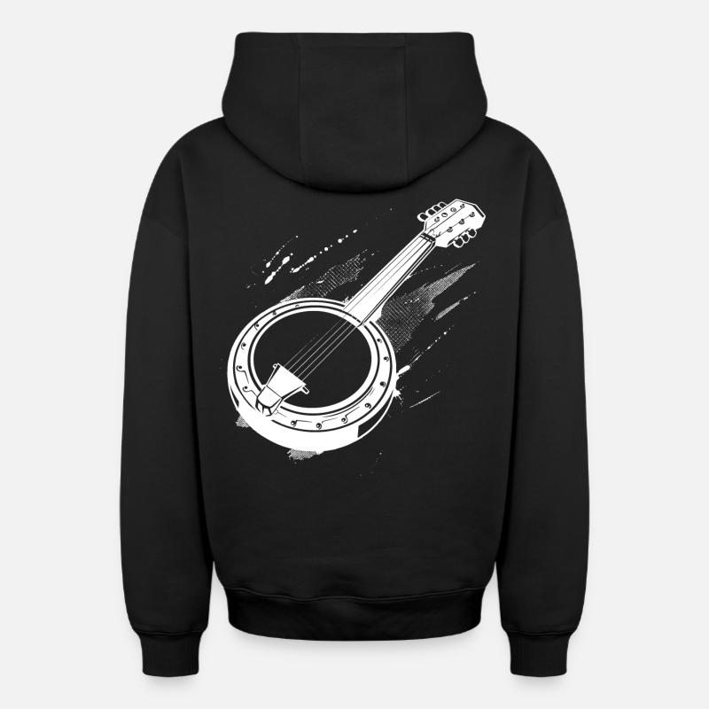 Graphiques Banjo - Sweat à capuche unisexe zippé oversize épais SPREAD - noir
