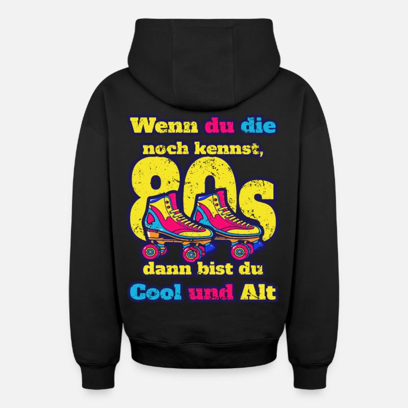 Patins - Sweat à capuche unisexe zippé oversize épais SPREAD - noir