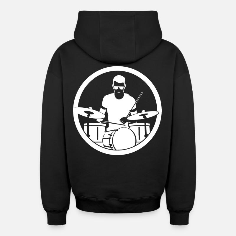 Batteur - Sweat à capuche unisexe zippé oversize épais SPREAD - noir