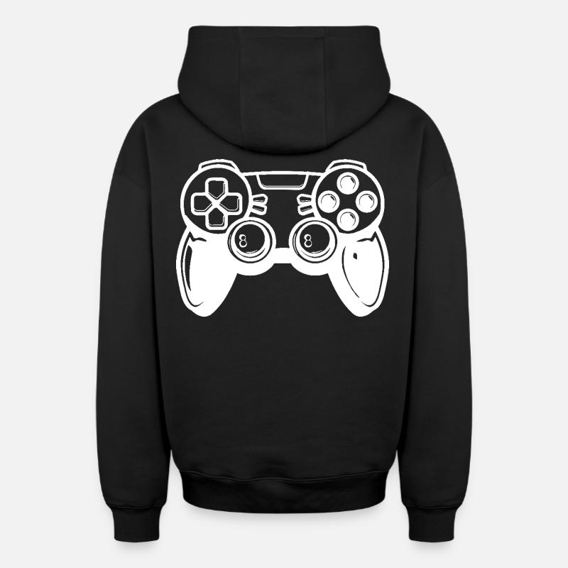 Manette de jeux vidéo - Sweat à capuche unisexe zippé oversize épais SPREAD - noir