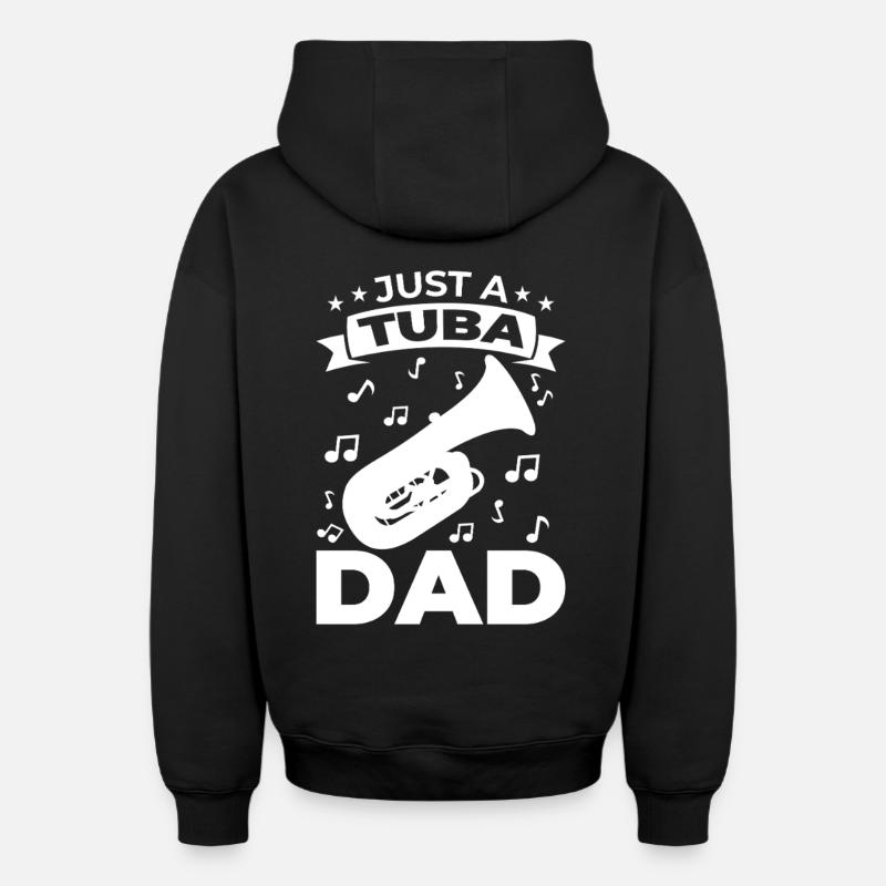 Père tuba - Sweat à capuche unisexe zippé oversize épais SPREAD - noir