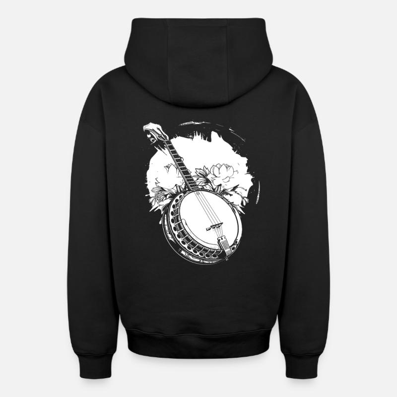 Banjo - Sweat à capuche unisexe zippé oversize épais SPREAD - noir